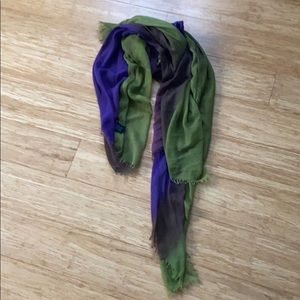 Large purple and green scarf